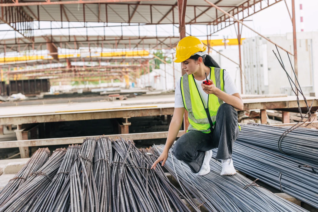 checking steel bars